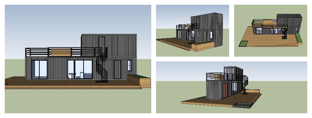 deluxe shipping container cafe design and layout